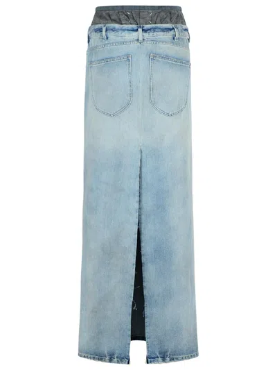 Maison Margiela Women's Denim Skirt In Light Blue