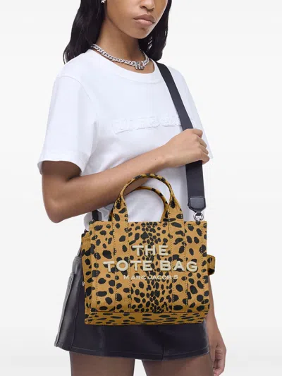 Marc Jacobs The Cheetah Canvas Small Tote Bag In Neutral