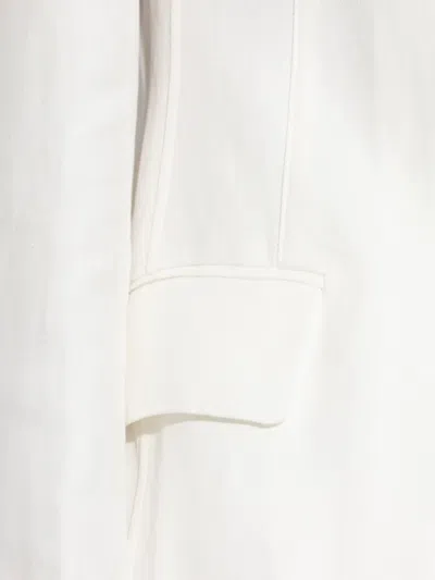 Sportmax Tailored Jacket With Flap Pockets And Notched Lapels In White