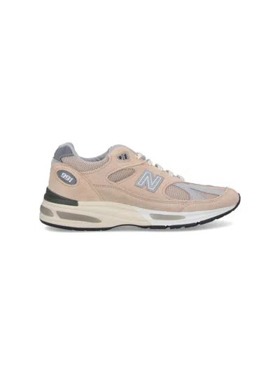 New Balance Low Top Sneakers With Mesh Panels And Rubber Outsole In Beige