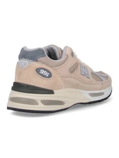 New Balance Low Top Sneakers With Mesh Panels And Rubber Outsole In Beige