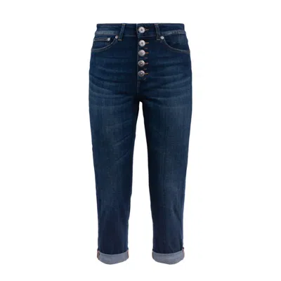 Dondup Koons Loose Jeans In Stretch Denim In Blue