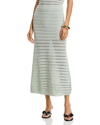 A.l.c . Lana Open Stitch Cotton Blend Maxi Skirt In Cascade