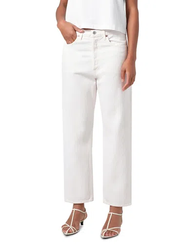 Agolde 90s Crop Mid Rise Loose Straight Jean In Element In White