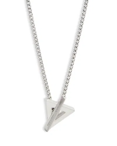 Bottega Veneta Triangle Necklace, 22.5 In Metallic
