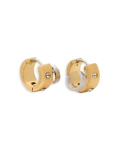 Kate Spade New York Set In Stone Double Huggie Earrings In Two Tone
