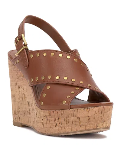 Vince Camuto Women's Ellna Wedge Sandals In Medium Brown