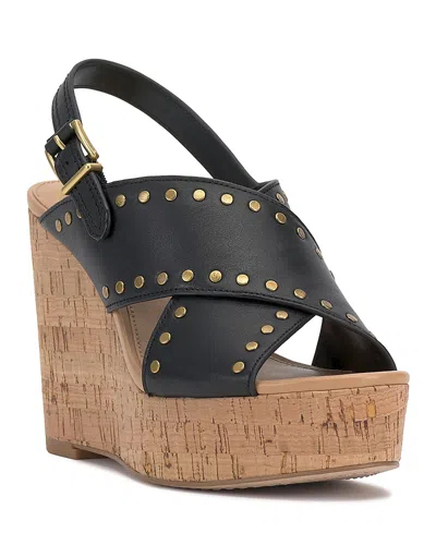 Vince Camuto Women's Ellna Wedge Sandals In Black