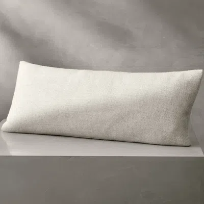 Boll & Branch Organic Reserve Alpaca Pin Check Pillow Cover In Ivory/pewter