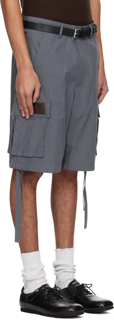 Carrer Gray Ripstop Cargo Shorts In Grey