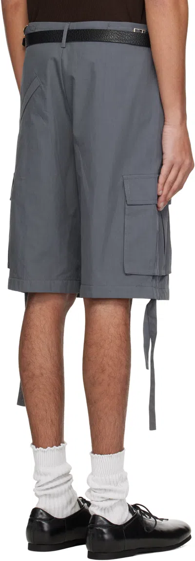 Carrer Gray Ripstop Cargo Shorts In Grey