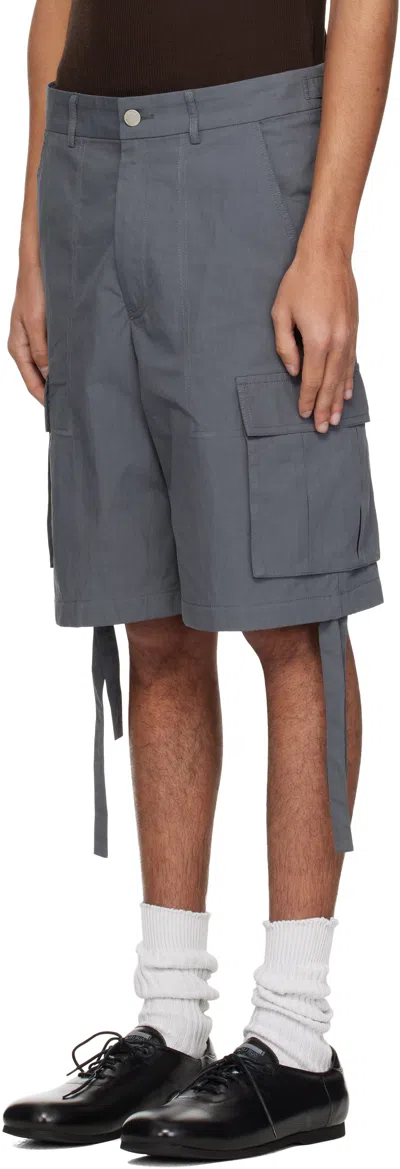 Carrer Gray Ripstop Cargo Shorts In Grey