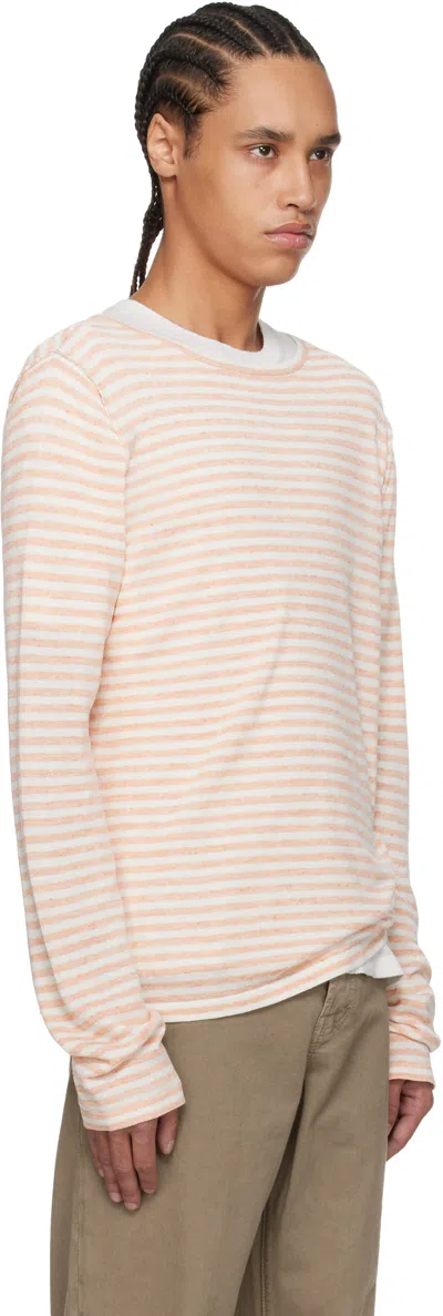 The Row Lillard Sweater In Ess Ecru/salmon Stri