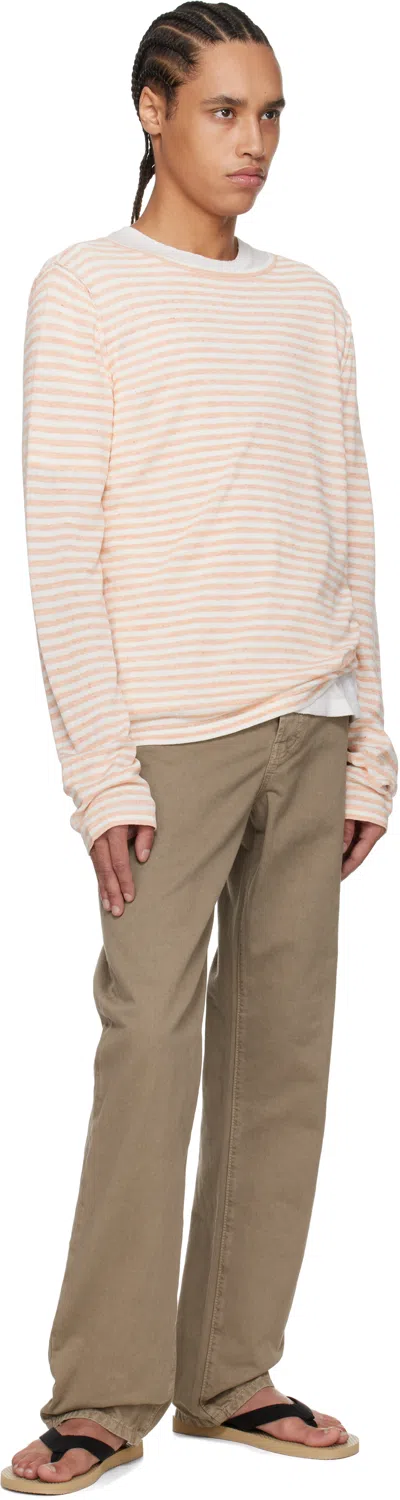 The Row Lillard Sweater In Ess Ecru/salmon Stri