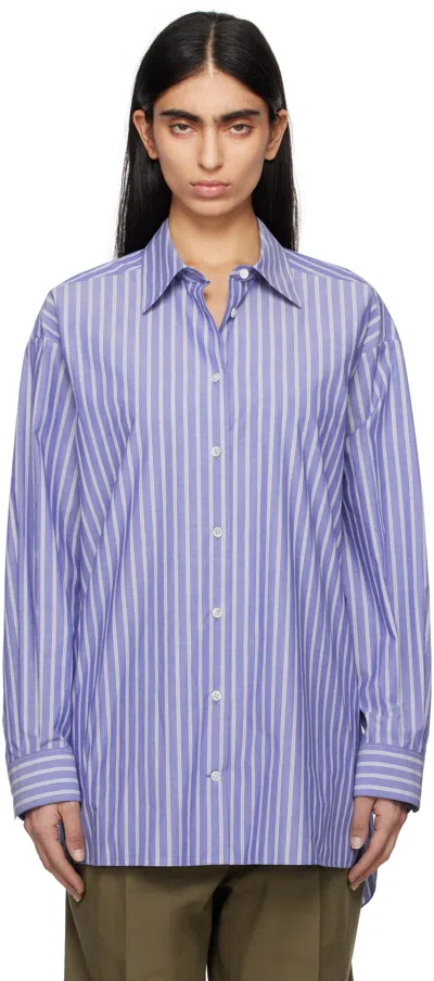 The Row Luka Shirt In Blue