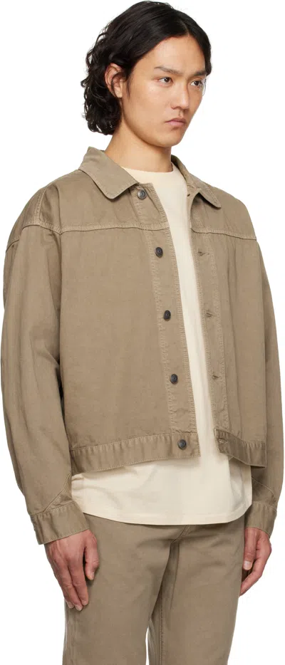 The Row Marcus Cotton Jacket In Brown