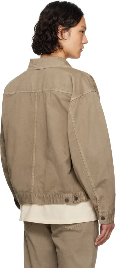 The Row Marcus Cotton Jacket In Brown