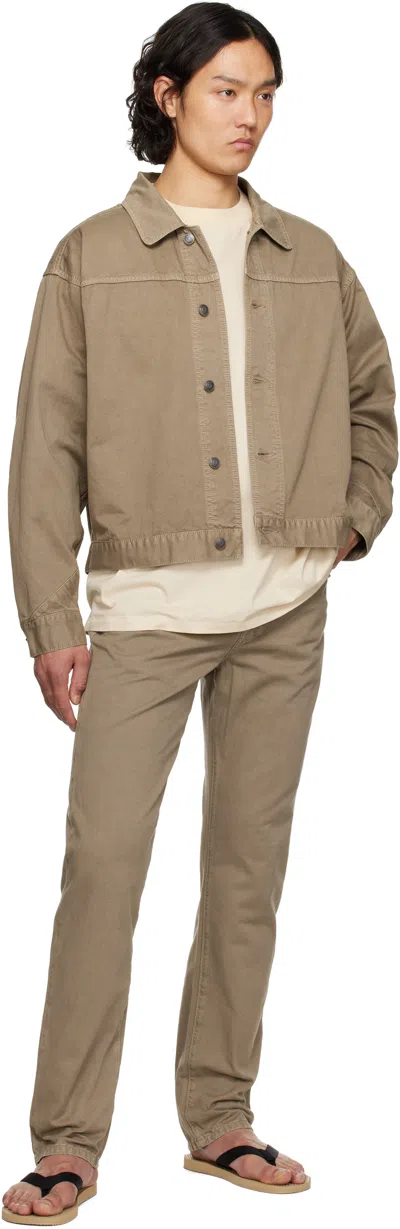 The Row Marcus Cotton Jacket In Brown