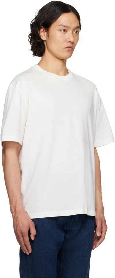 The Row Boxy Cut Cotton T-shirt With Short Sleeves In White