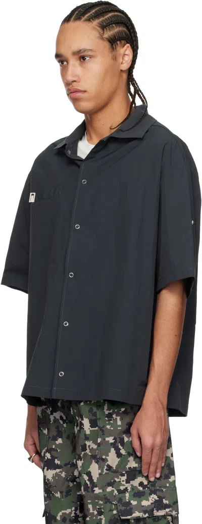 Carrer Navy Seersucker Light Shirt In Dark Navy