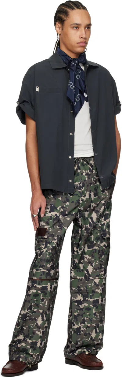 Carrer Navy Seersucker Light Shirt In Dark Navy