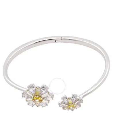 Swarovski Idyllia E Bangle Rhodium Shiny Yellow In Silver Tone