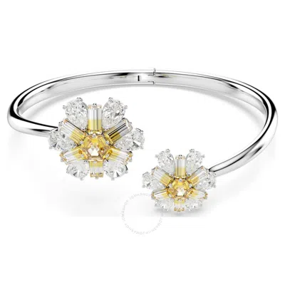 Swarovski Idyllia E Bangle Rhodium Shiny Yellow In Silver Tone