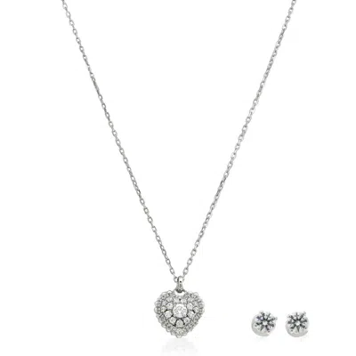 Swarovski Hyperbola Set Rhodium Shiny White In White