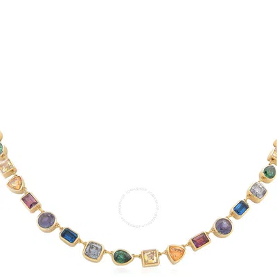 Swarovski Stilla Mixed Crystal Necklace In Silver Tone