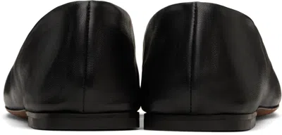 The Row Black Square Ballerina Flats In Blk Black