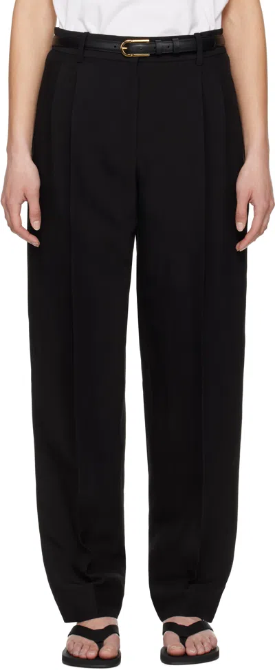 The Row Pipa Wide-leg Tailored Trousers In Blk Black