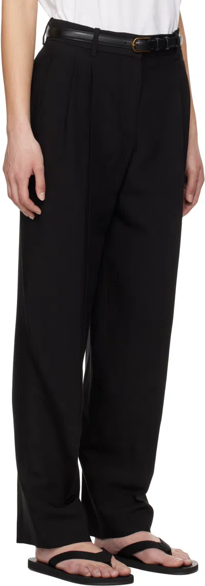 The Row Pipa Wide-leg Tailored Trousers In Blk Black