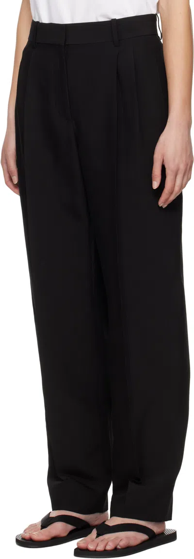 The Row Pipa Wide-leg Tailored Trousers In Blk Black