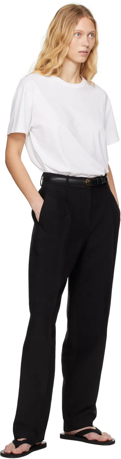 The Row Pipa Wide-leg Tailored Trousers In Blk Black