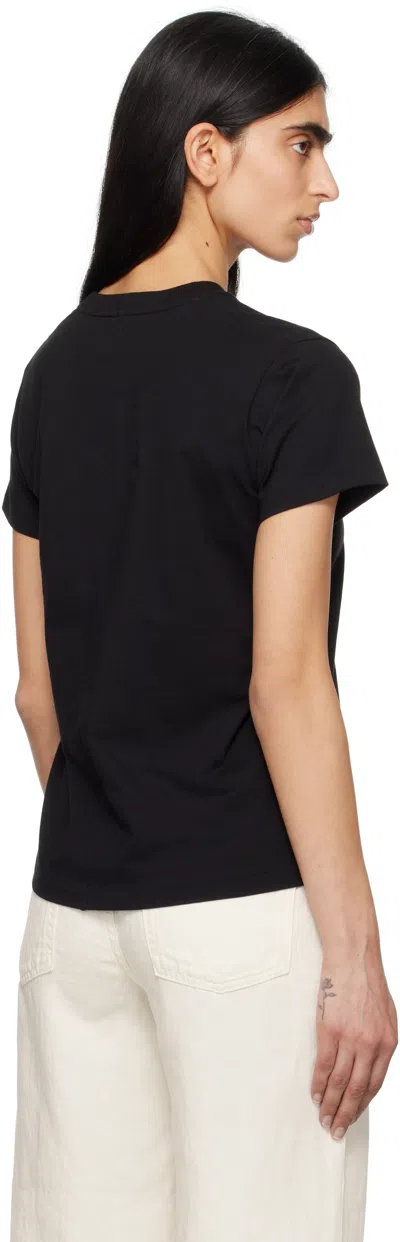 The Row Calibi Silk Blend Crew Neck T-shirt In Black