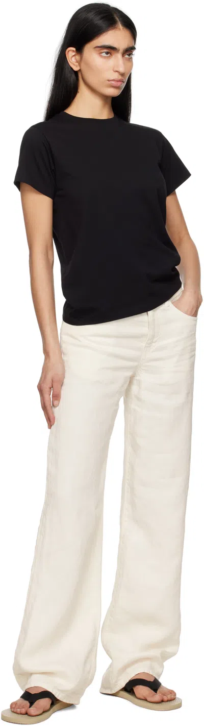 The Row Calibi Silk Blend Crew Neck T-shirt In Black