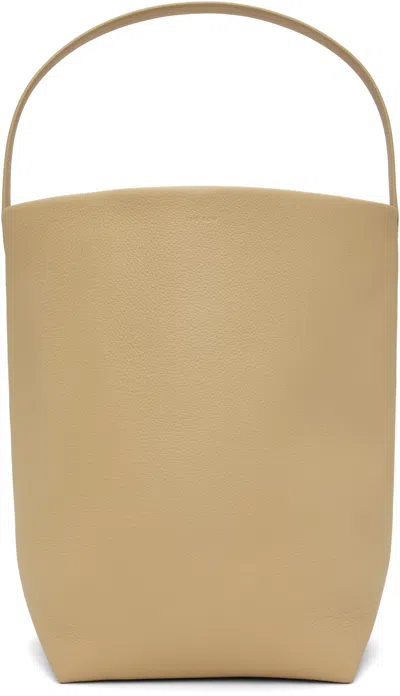 The Row Beige Large N/s Park Tote In Buld Boulder