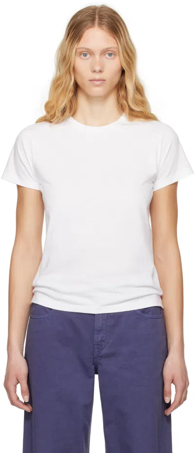 The Row Calibi Brushed Cotton Silk Jersey T-shirt In Bright White