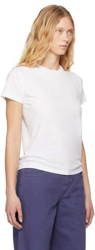 The Row Calibi Brushed Cotton Silk Jersey T-shirt In Bright White