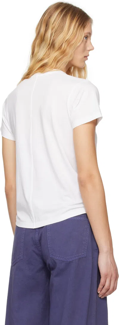 The Row Calibi Brushed Cotton Silk Jersey T-shirt In Bright White