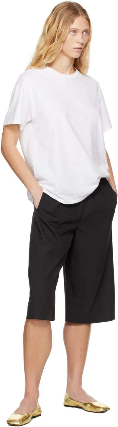 The Row Square Laminated Leather Ballerina Flats In Dorado