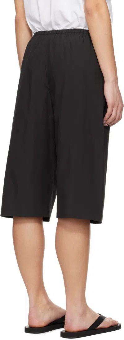 The Row Black Eliot Shorts In Blk Black