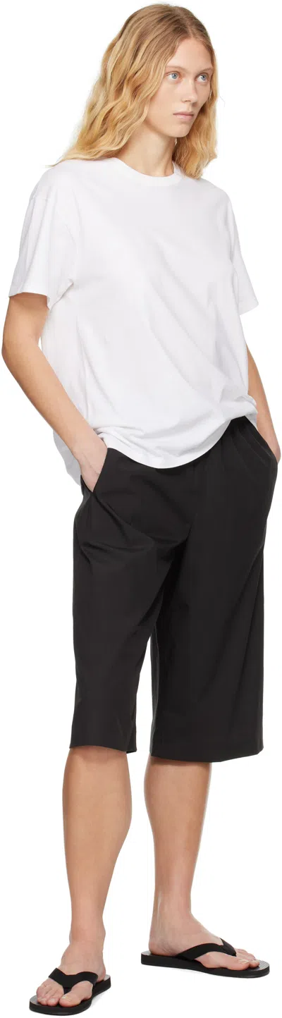The Row Black Eliot Shorts In Blk Black