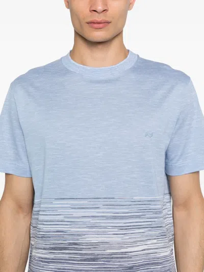 Missoni Men's Flame Cotton And Linen T-shirt | Size Small | Us25sl09 Color Bj00mrs72iz In Multicolour