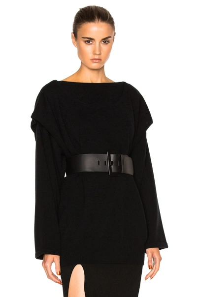 Shop Loewe Double Layer Sweater In Black