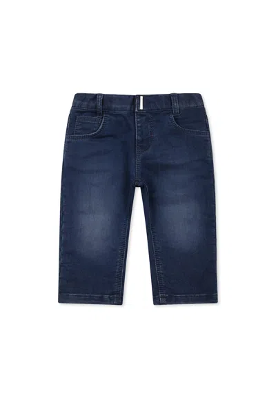Givenchy Denim Jeans For Baby Boy With Logo In Denim