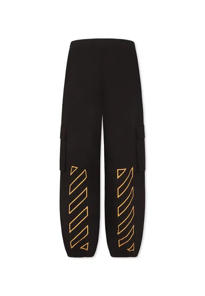 Off-white Black Trousers For Boy With Arrows In Black