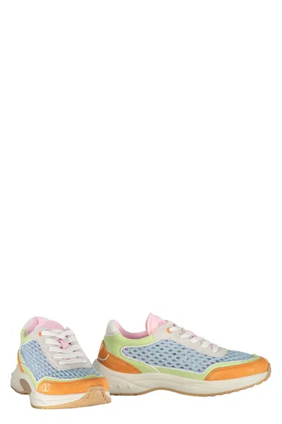 Valentino Garavani Multicolor Splicing Sports Shoes In Multi