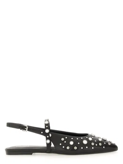 Ash Brenda Lace-up Flat Sandals In Black