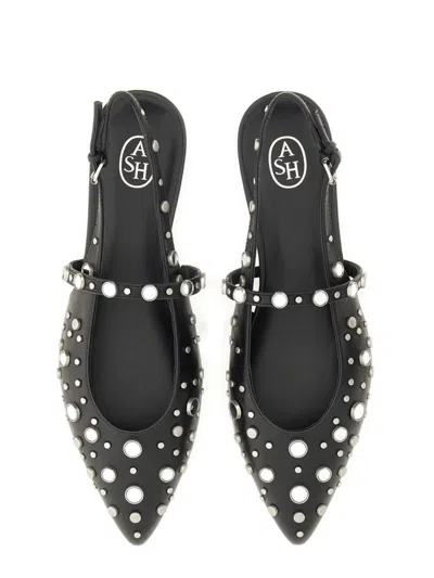 Ash Brenda Lace-up Flat Sandals In Black